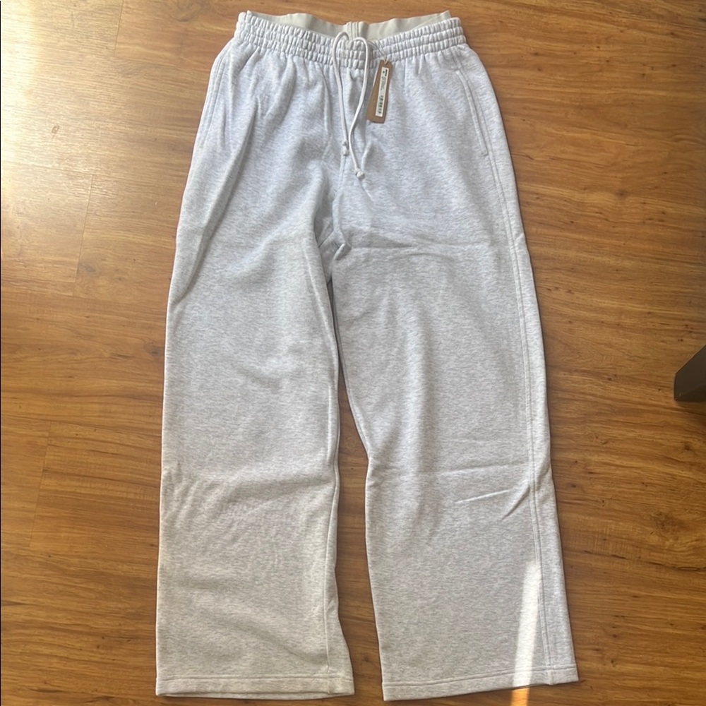 SKIMS Light Gray Double Waistband Pants